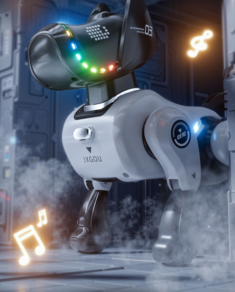 Wuyuan Toys, children's electric bionic intelligent remote control robot dog toys, boys and girls, 3-6 years old, 8 educational toys, birthday gifts, export wholesale, foreign trade detail image 18