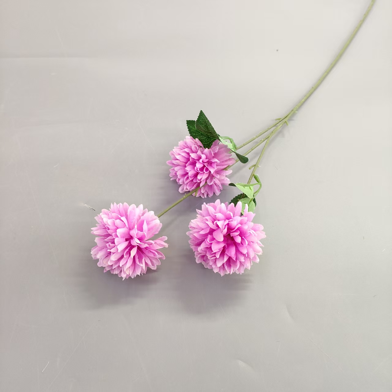 单支三头球菊仿真花假花 婚庆装饰用品家居客厅餐厅桌面插花细节图