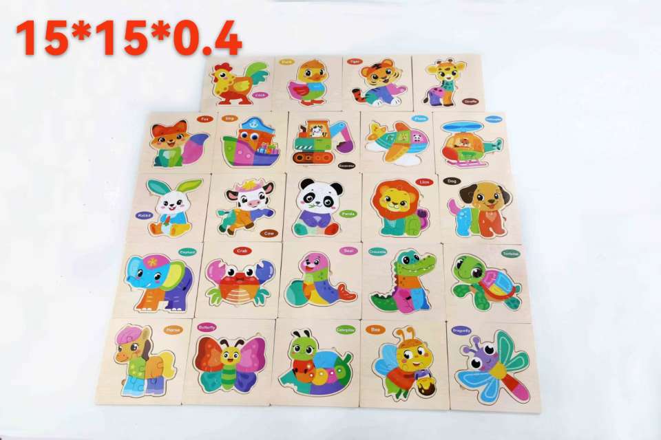 Educational and educational toys for children, wooden jigsaw puzzles, cartoon three-dimensional jigsaw puzzles, and assembly toys are suitable for children's intellectual enlightenment jigsaw puzzles detail image 12