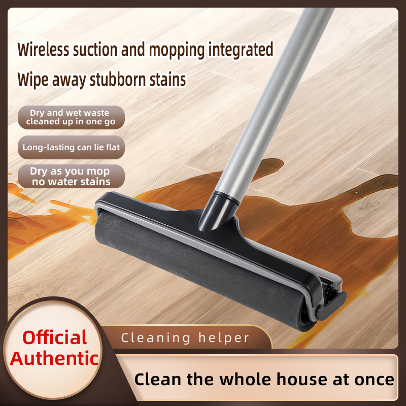 扫拖机电动拖把可伸缩调节无线速干拖把