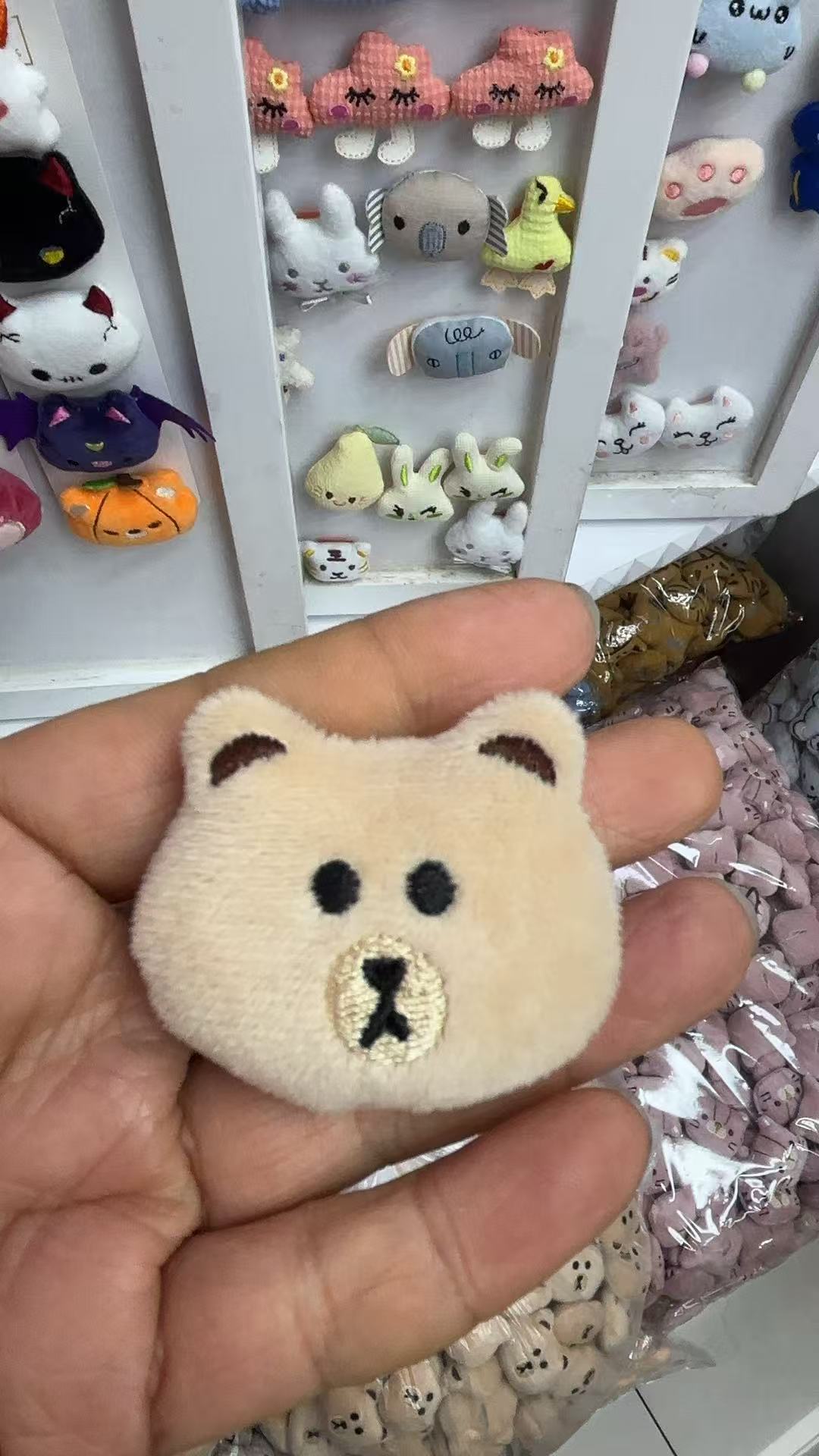 鞋辅料熊头填充物小熊头挂件批发