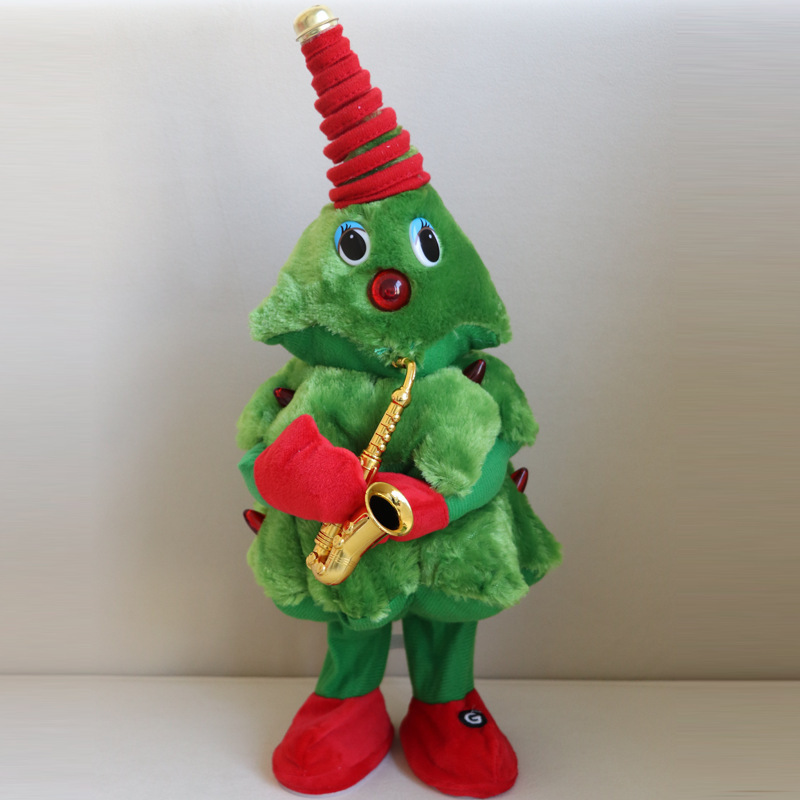 Cross-border Christmas toys, electric swaying, singing and dancing Christmas trees, Santa Claus plush toys, Christmas gifts, plush toys, creative and trendy toys, dolls detail image 4