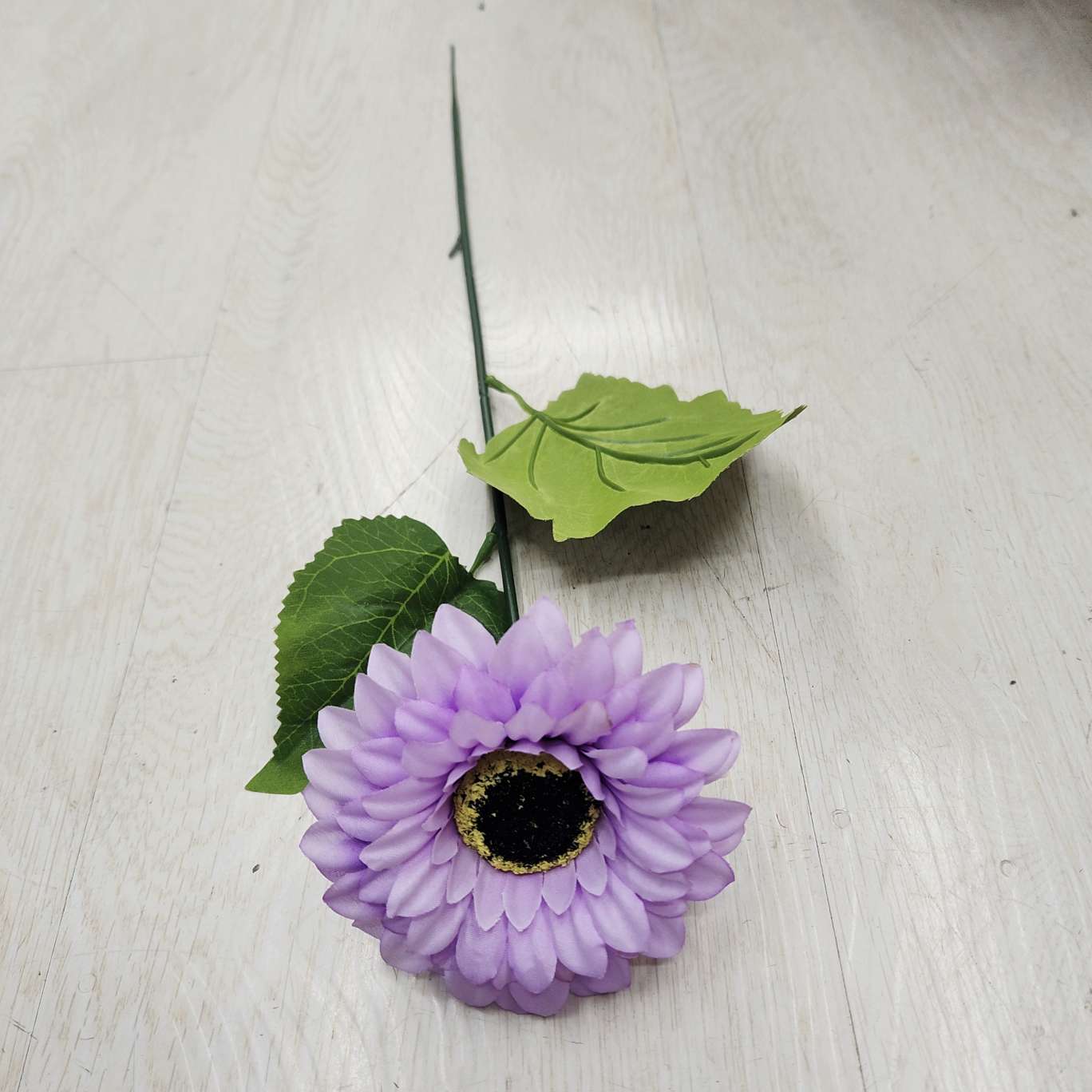 单枝非洲菊办公文化仿真园艺花杆火把狂欢夜导具仿真花diy发饰电镀玫瑰花钩织花产品图
