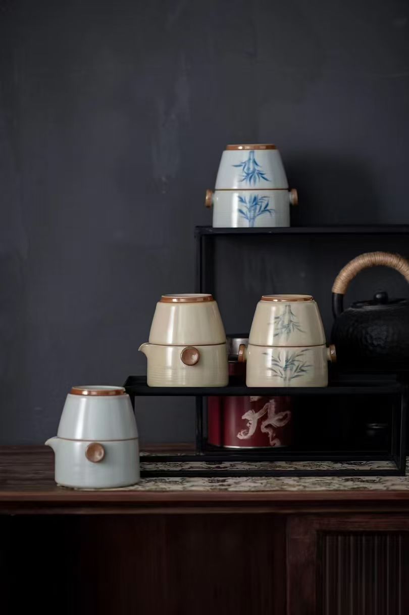 茶具收纳箱/旅行茶具/汝州瓷器细节图