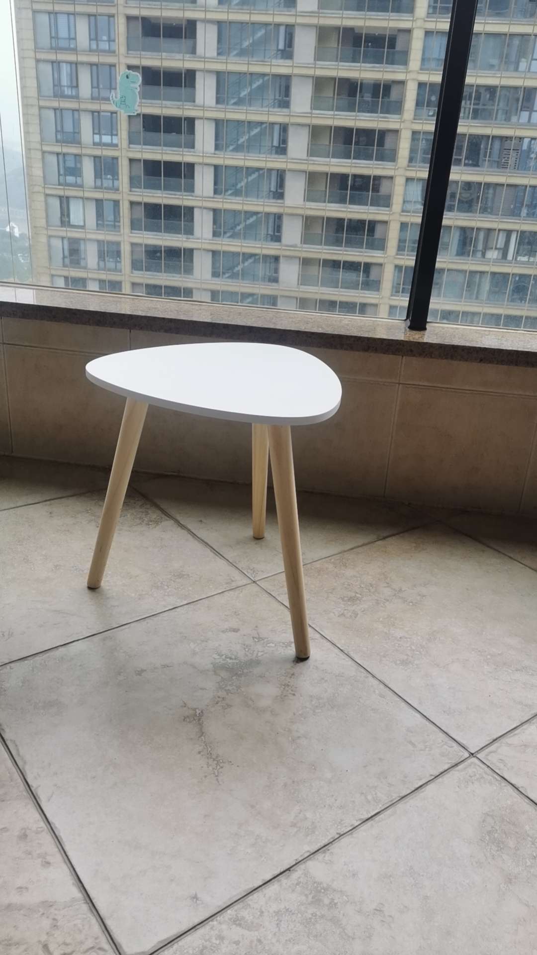 现代简约家装建材客厅家具套装茶几咖啡桌电话桌小茶几白色两件套三角桌产品图