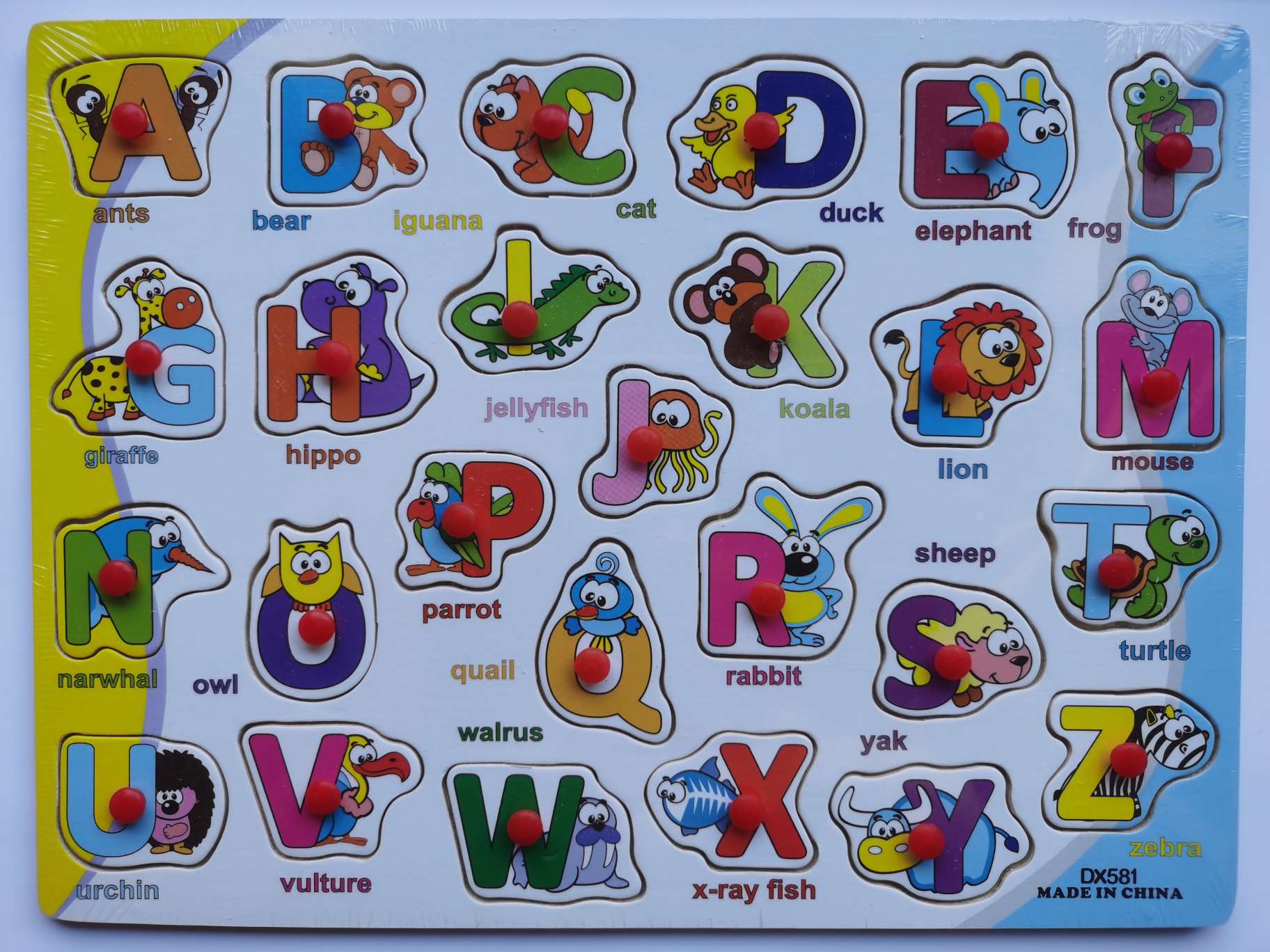 Wooden hand-grabbed board educational toys, children's jigsaw puzzle board, cartoon three-dimensional jigsaw puzzle assembly, fun educational games, suitable for children's learning toys detail image 20