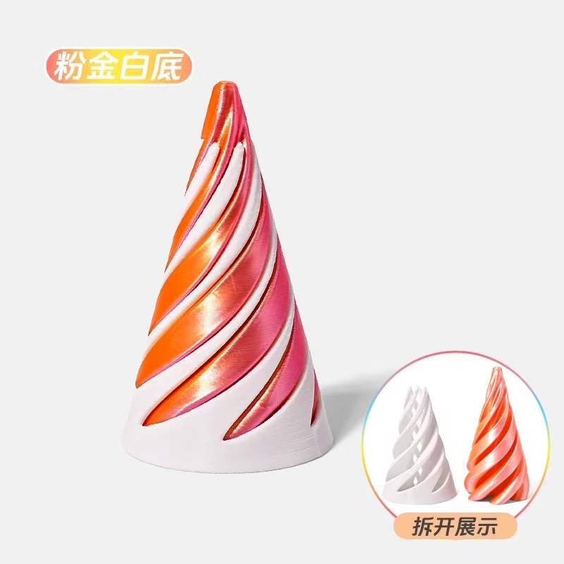 3d stereoscopic printed toy, decompression spiral cone, Children's Day gift for boys, girls and primary school students, models for three places Item Picture