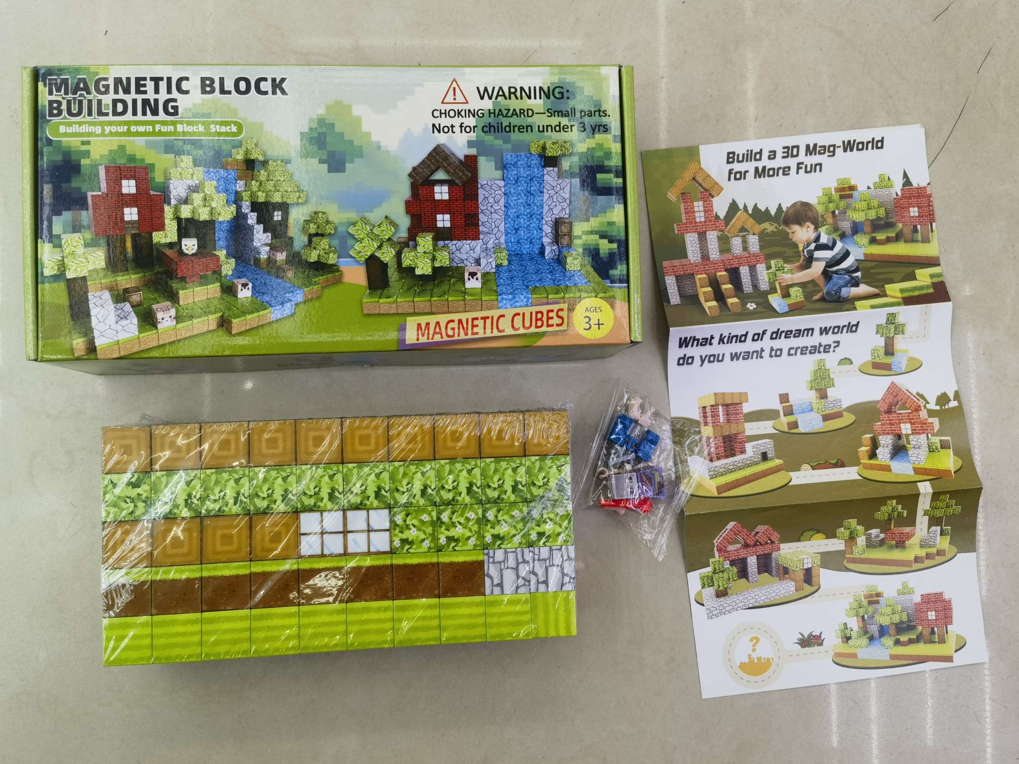 2cm正方形 磁力方块 可定制图案 磁力 随意拼搭 六面磁力超强 不同NPC场景 材料环保 印刷清晰 没有异味细节图