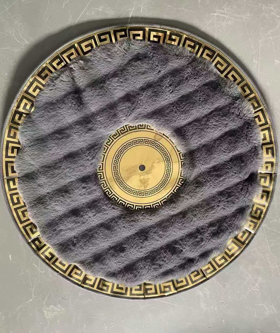Round anti-slip carpet and rabbit fur large carpet floor mat details Picture