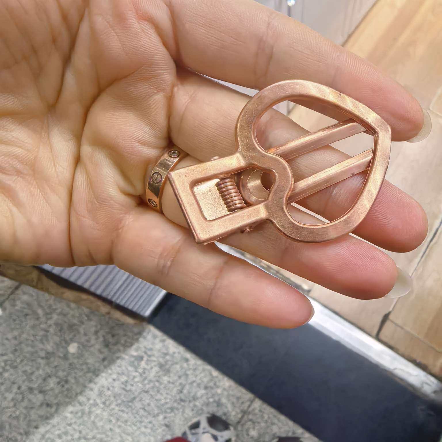 5公分桃心红铜，5586