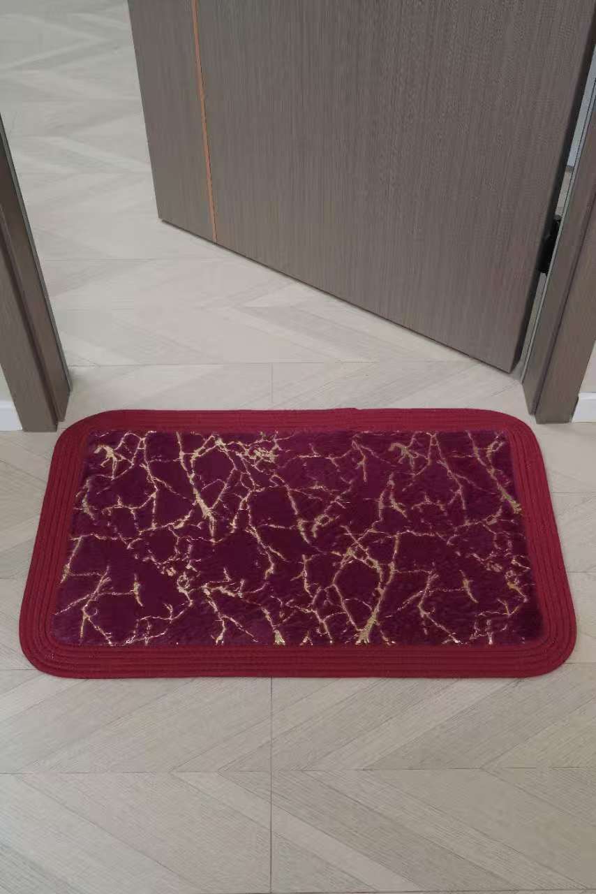 Rabbit fur gilded door mat, anti-slip carpet floor mat Specification image