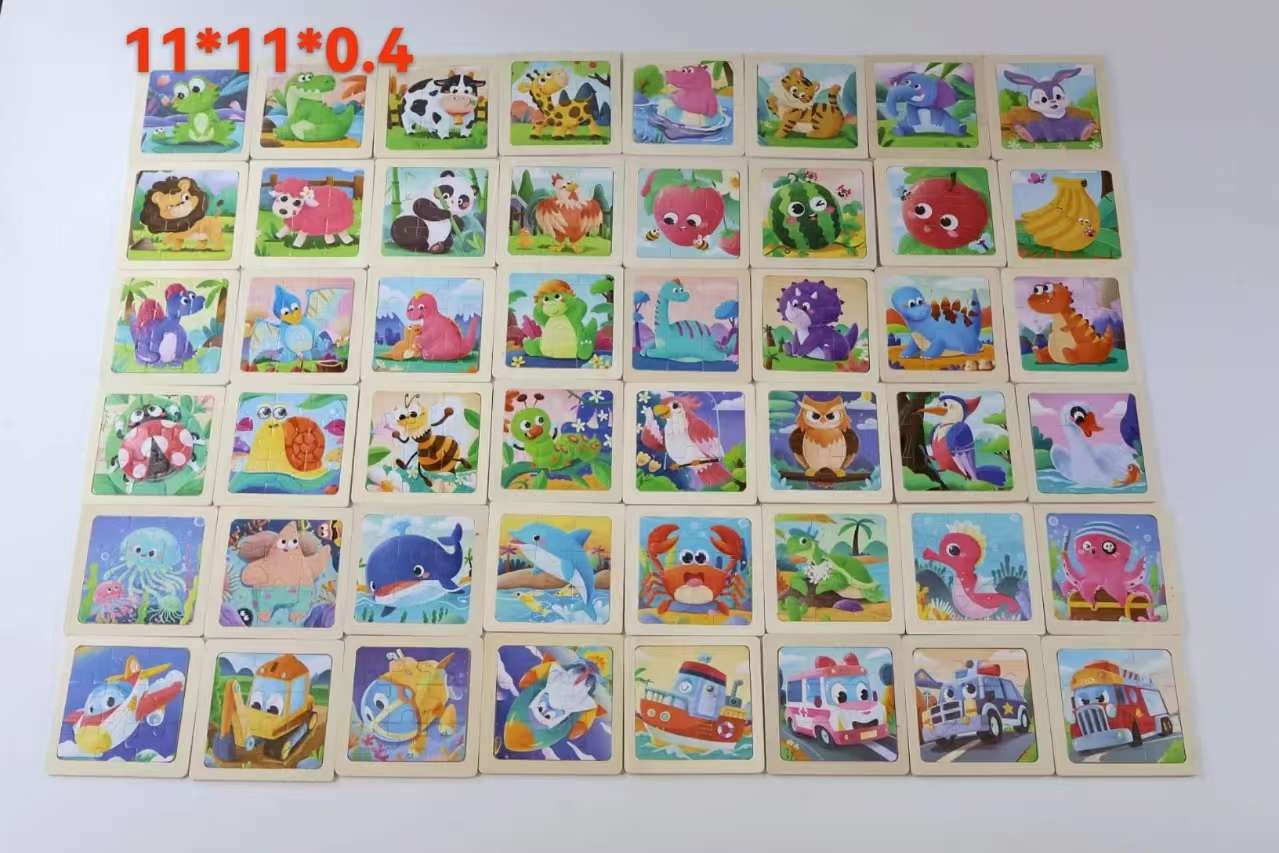 Educational and educational toys for children, wooden jigsaw puzzles, cartoon three-dimensional jigsaw puzzles, and assembly toys are suitable for children's intellectual enlightenment jigsaw puzzles detail image 5
