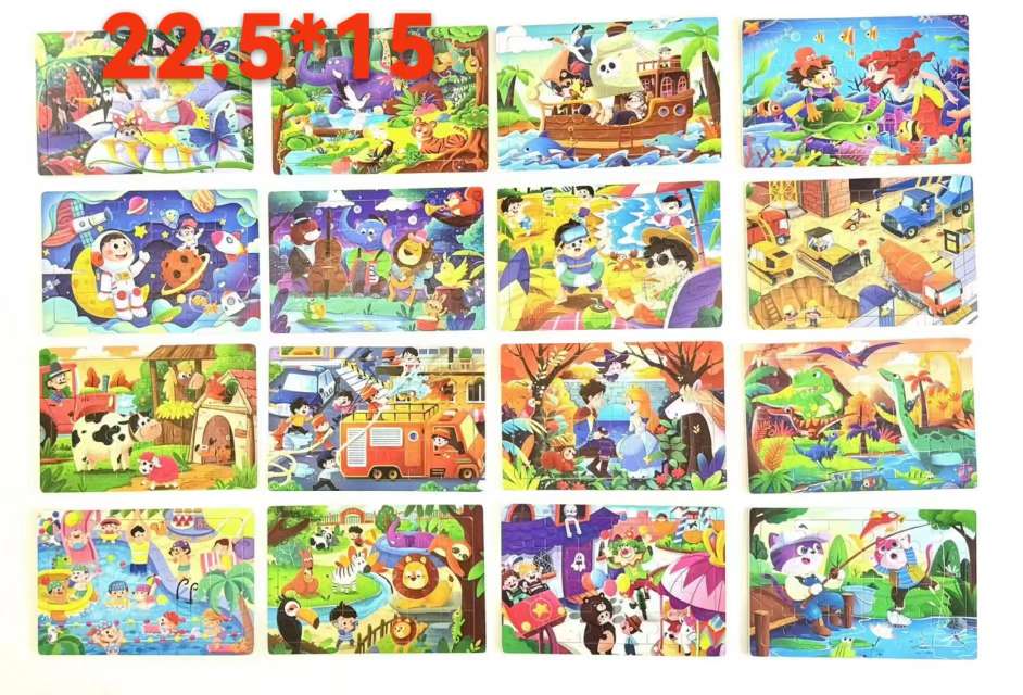Educational and educational toys for children, wooden jigsaw puzzles, cartoon three-dimensional jigsaw puzzles, and assembly toys are suitable for children's intellectual enlightenment jigsaw puzzles detail image 2