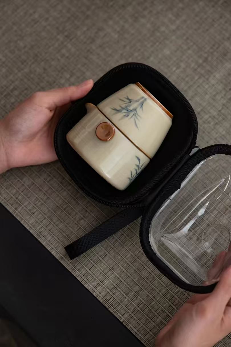 茶具收纳箱/旅行茶具/汝州瓷器产品图