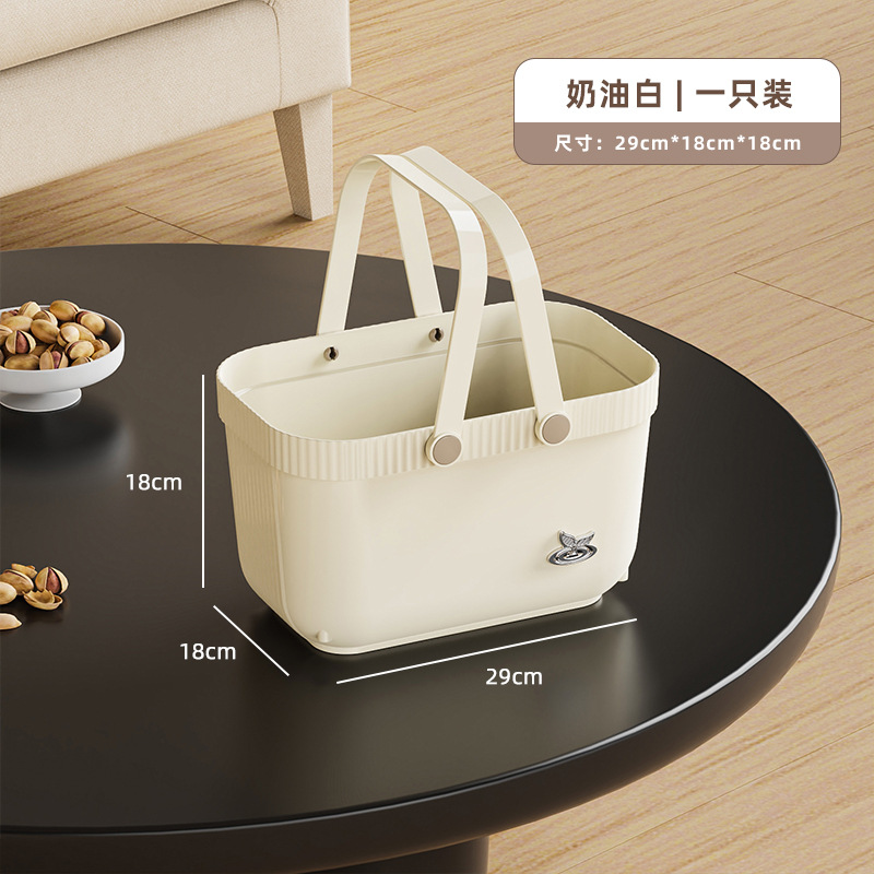 T54-Y-9105 storage basket: Large-capacity plastic storage basket, desktop clutter organizing basket, bathroom dirty clothes basket Item Picture