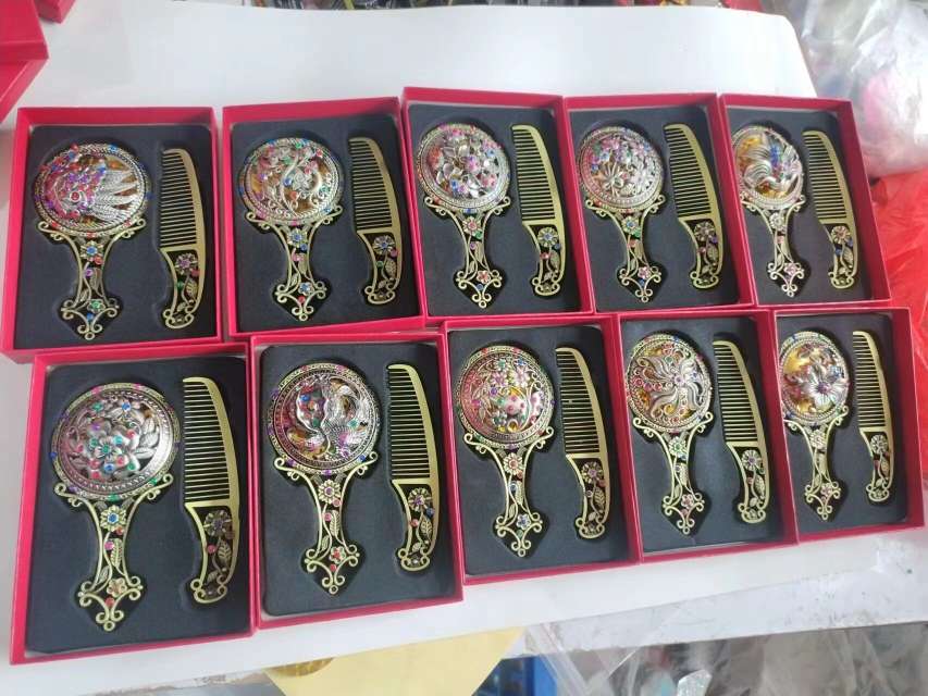 合金孔雀套镜  化妆镜 镜子详情图18