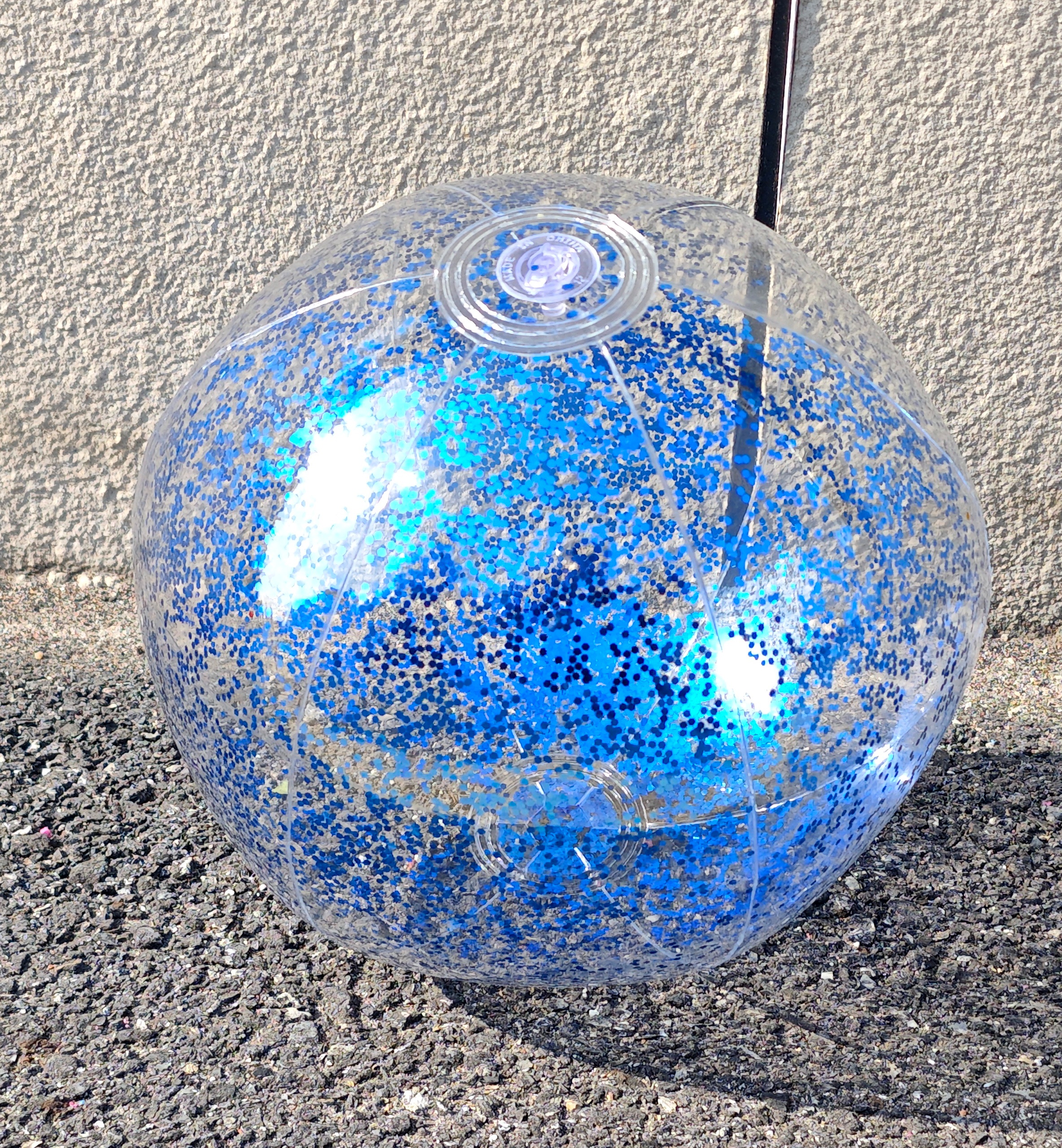 虹雨厂家定制PVC亮片玩具沙滩球 儿童玩具球 外贸沙滩球