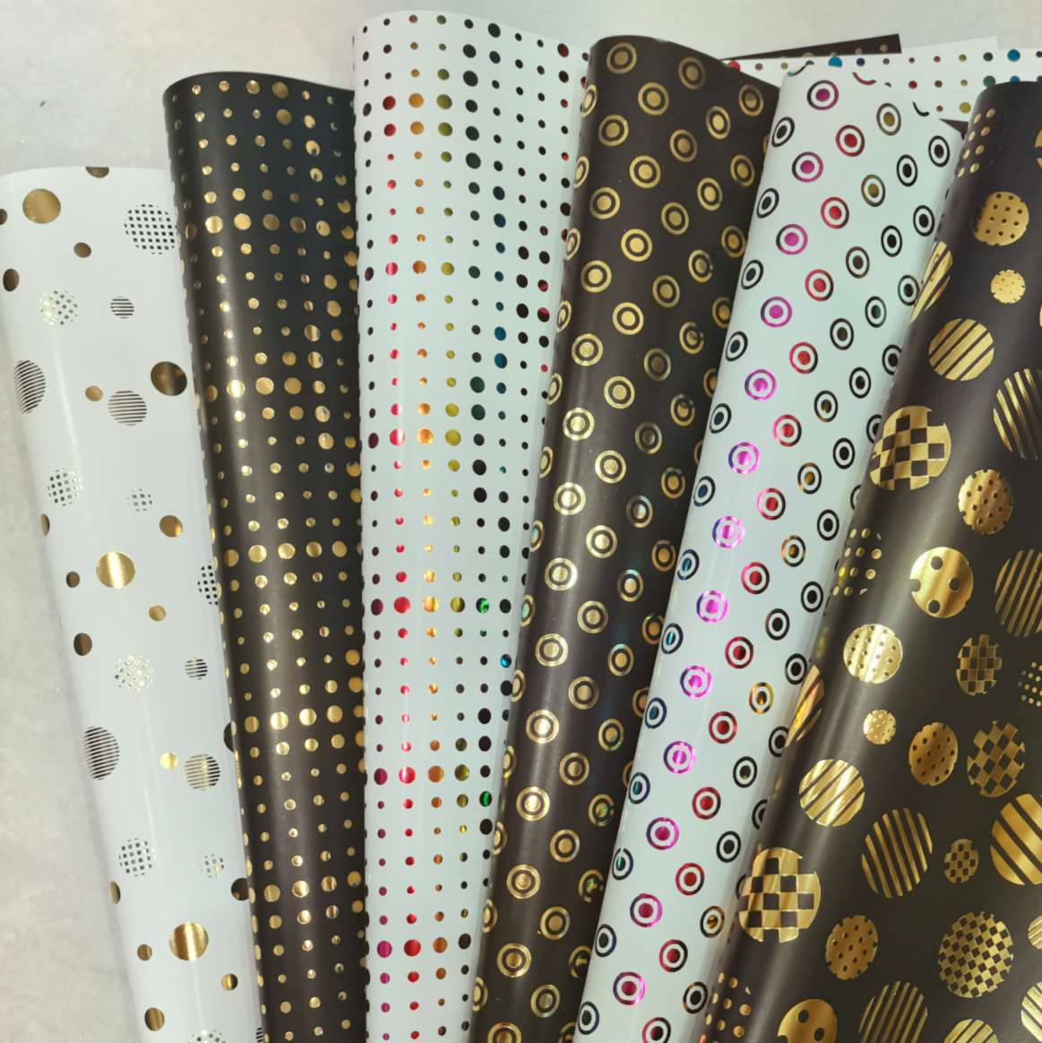 Gift wrapping paper Hotstamp paper 烫金纸 details Picture