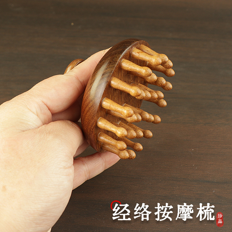 Multi-functional beauty, skin care and makeup tools, hair comb mirror, hair comb, air cushion comb, wooden comb, hairstyle comb, suitable for men and women, sandalwood comb, massage comb detail image 6