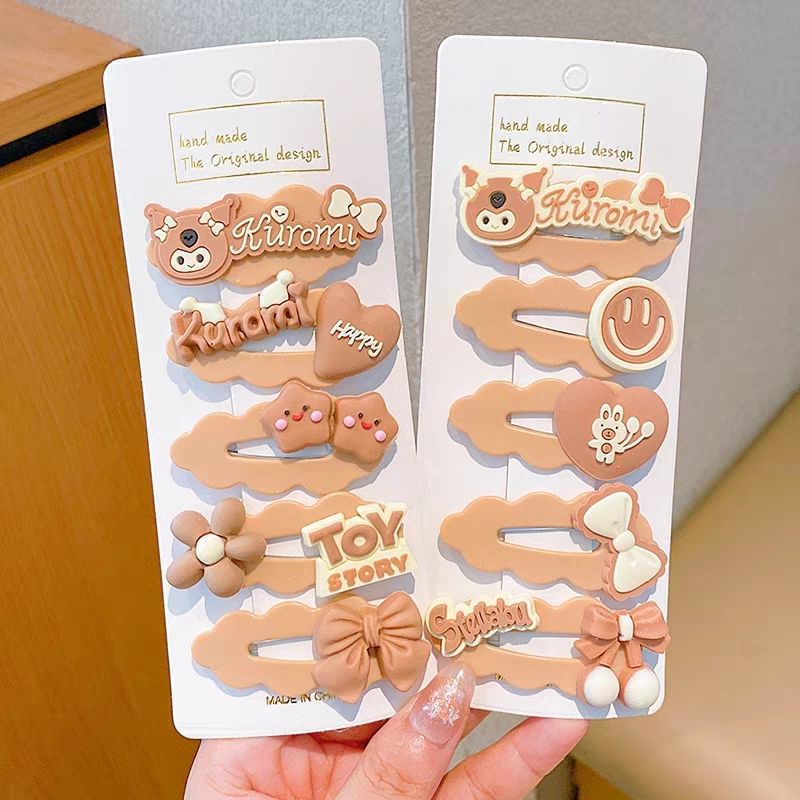 米咖色五公分BB夹卡通套装系列详情图5