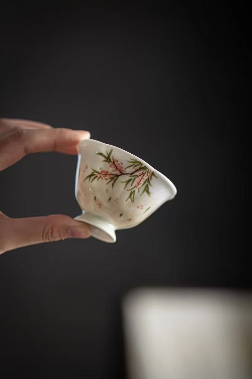 白瓷手绘瑞秋系列9头套组配礼盒商务礼品茶具套装详情1