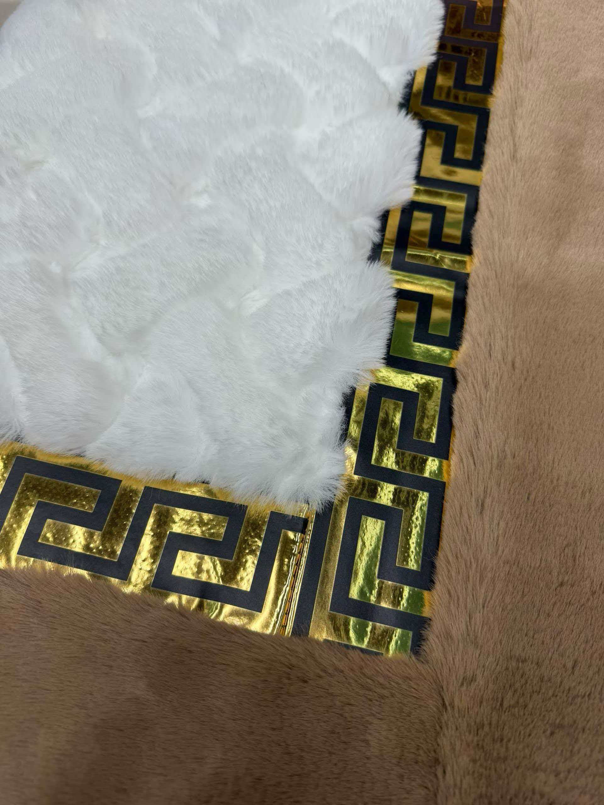 Rabbit hair spliced large carpet, anti-slip carpet and floor mat for the living room Item Picture