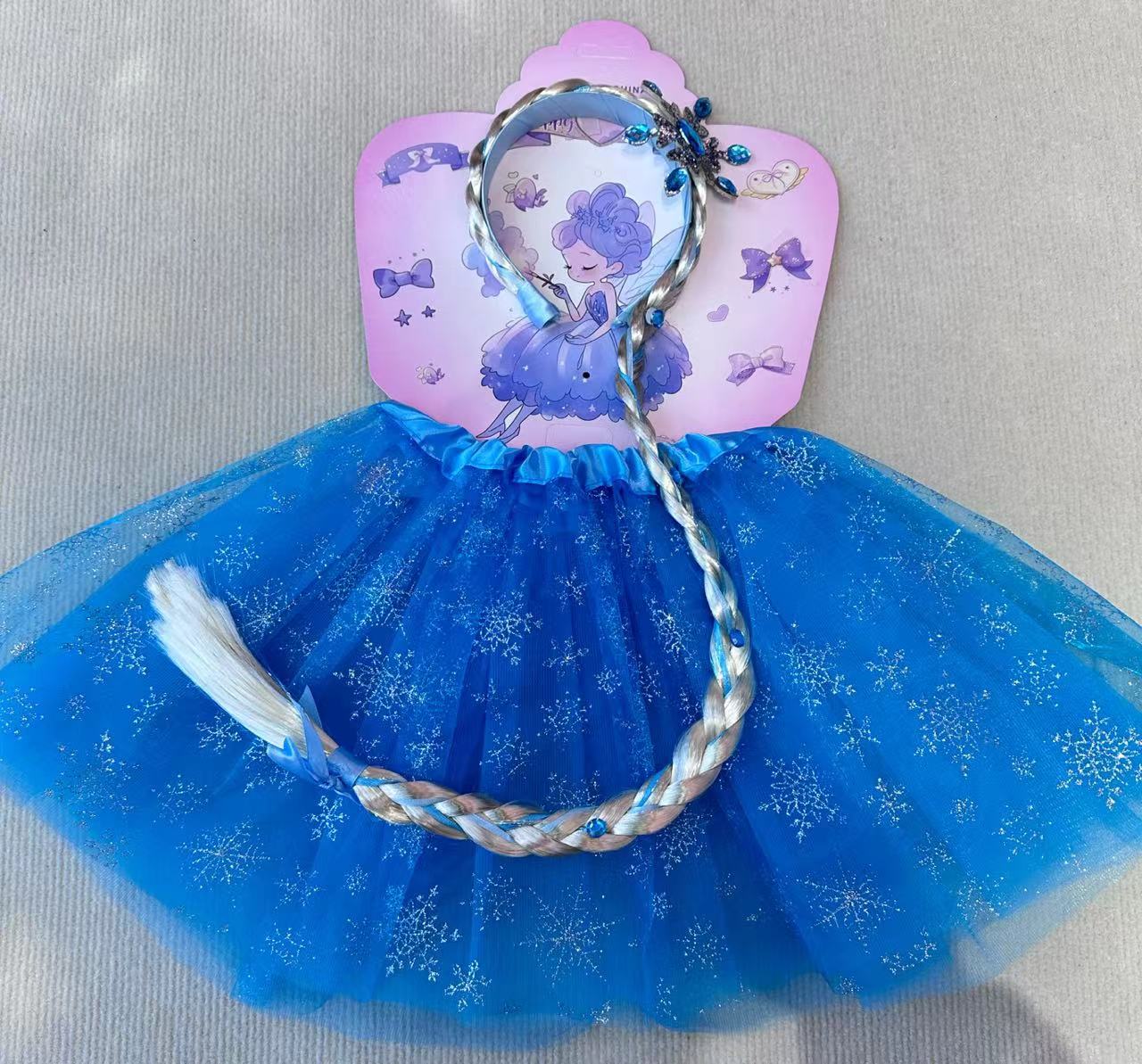 冰雪节套装，爱莎公主套装，假发，tutu裙