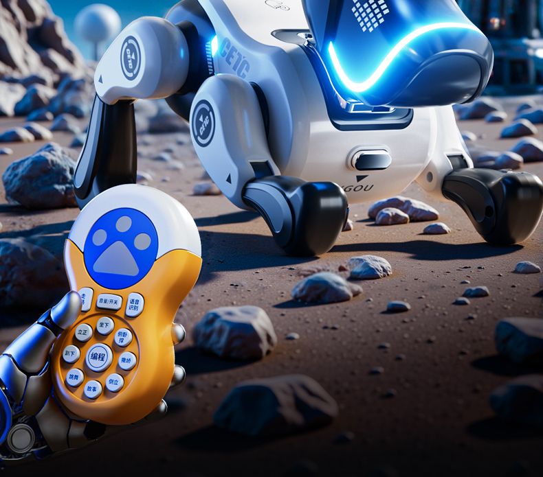 Wuyuan Toys, children's electric bionic intelligent remote control robot dog toys, boys and girls, 3-6 years old, 8 educational toys, birthday gifts, export wholesale, foreign trade detail image 14