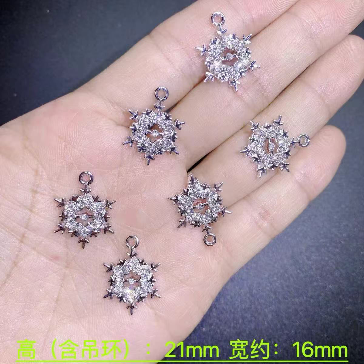 DIY snowflake alloy jewelry accessories, bell decoration materials, jewelry accessories, handcrafted supplies, multiple options to choose from for diy detail image 9