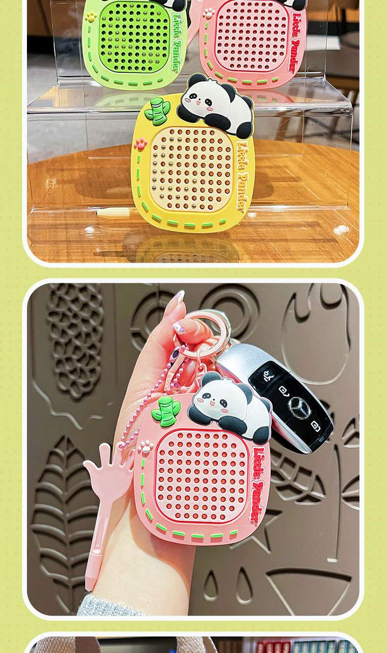 创意熊猫磁吸钢珠画板钥匙扣可爱卡通趣味玩具学生包包挂件小礼品 11111111111111111111411111111详情图8