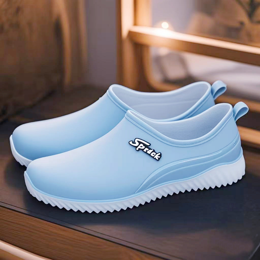 Fashionable rain boots, women's outdoor walking, anti-slip short-top water shoes, water boots, short-top rain boots, car wash, grocery shopping, kitchen shoes, rubber shoes, 200 Specification drawing