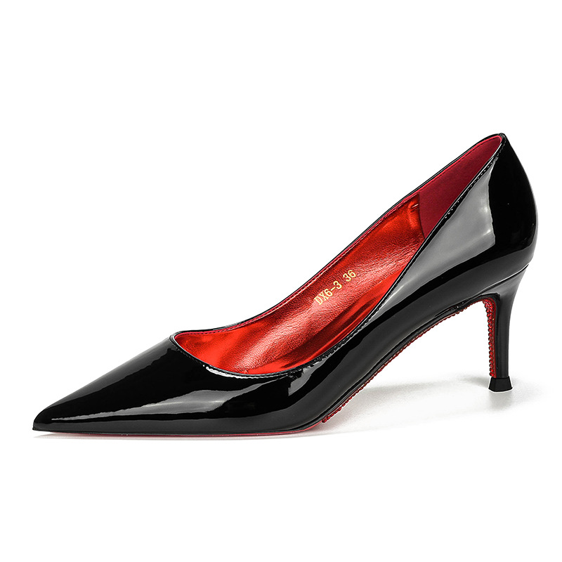 nude rhinestone red bottom side empty all-inclusive stiletto high heels women pointed toe shallow mouth sexy temperament all-match high-grade not tired feet undefined