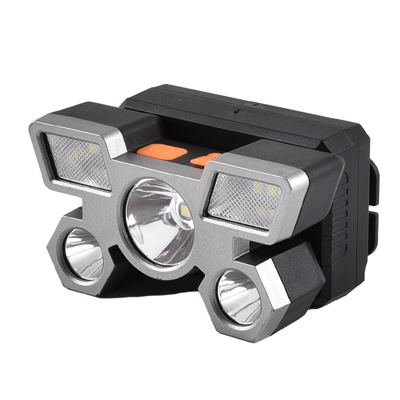 5led high-intensity headlights, bicycle lights, cycling battery lights, delivery and takeout charging high-intensity flashlights, night cycling lights, supply chain wholesale Item Picture