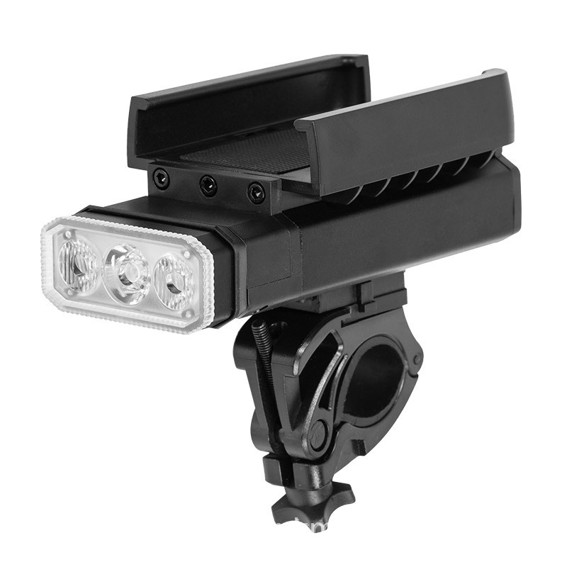 The T6 cycling lamp is a rechargeable outdoor multi-functional device with a phone stand, power bank, bicycle headlight and flashlight Item Picture