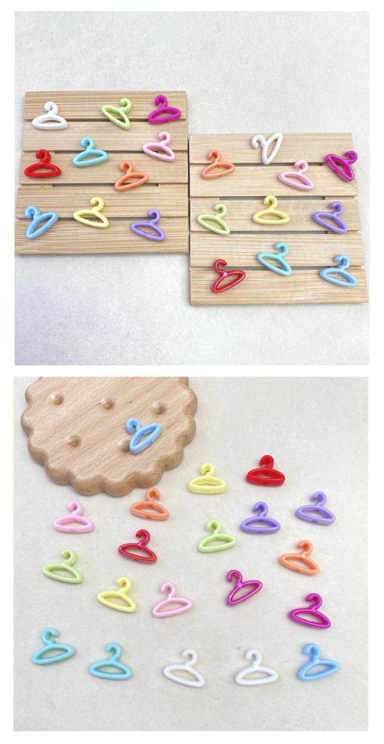 Acrylic solid color ab color-coated clothes hanger /diy mobile phone chain keychain bag hanging decorative material loose beads pic 5