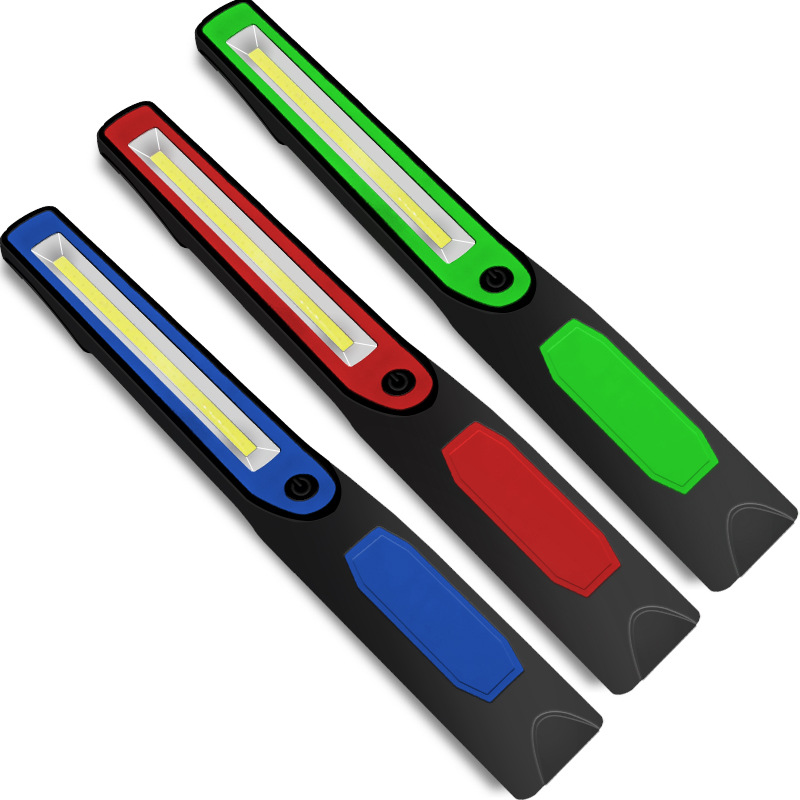 New COB multi-functional mountain bike magnet inspection light, outdoor camping hook, strong light illumination work light Item Picture