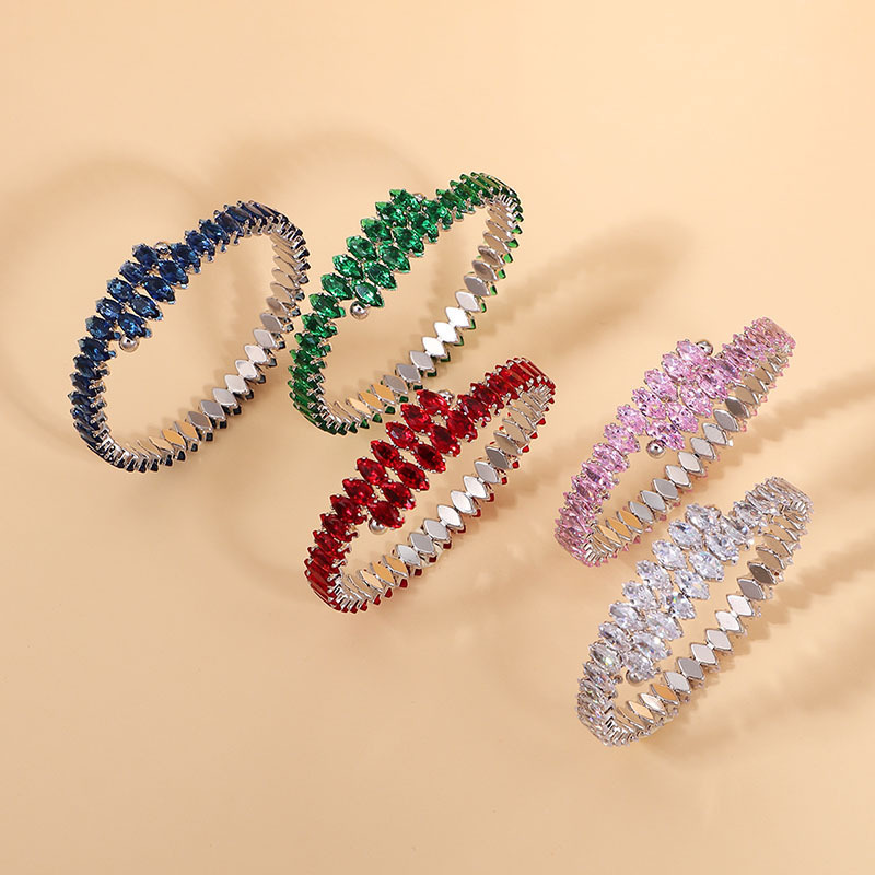 单排彩色水晶锆