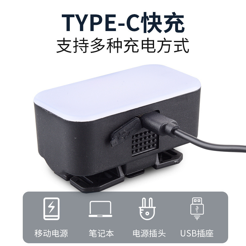 自行车灯骑行电瓶车灯送快递外卖充电强光手电筒夜骑灯供应链批发详情3