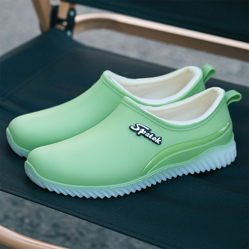 fashion rain boots women's outdoor walking non-slip short rain shoes rubber boots short rain boots car wash shopping kitchen shoes rubber shoes undefined