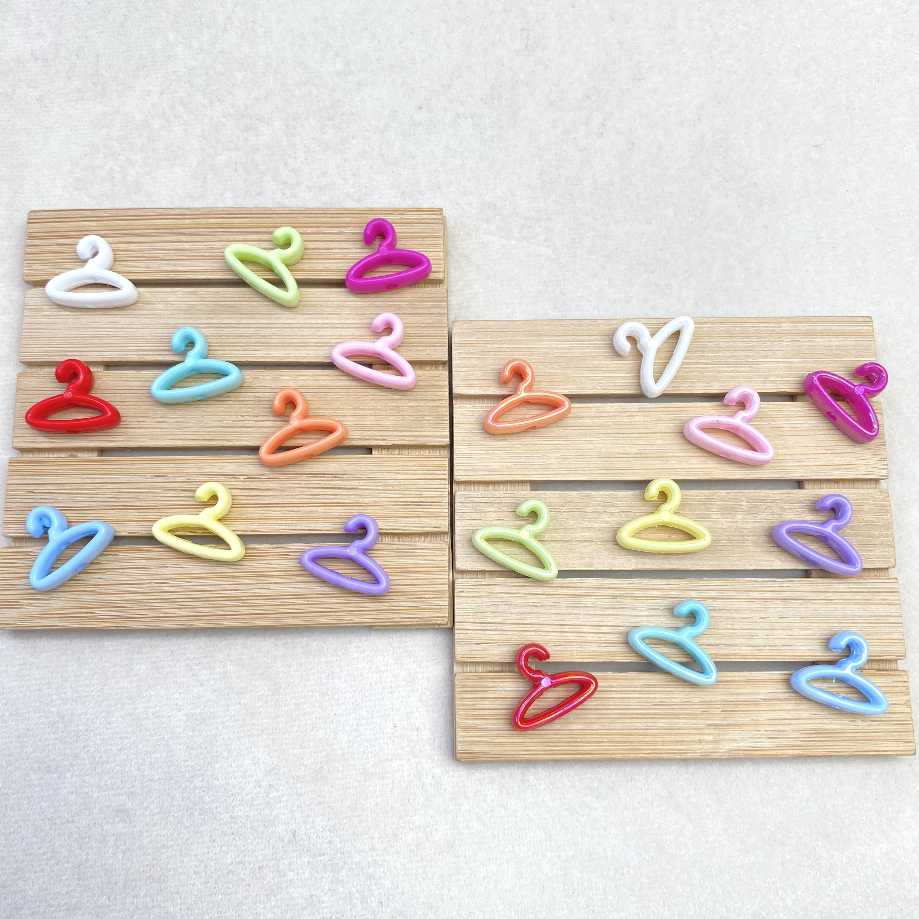 Acrylic solid color ab color-coated clothes hanger /diy mobile phone chain keychain bag hanging decorative material loose beads details Picture
