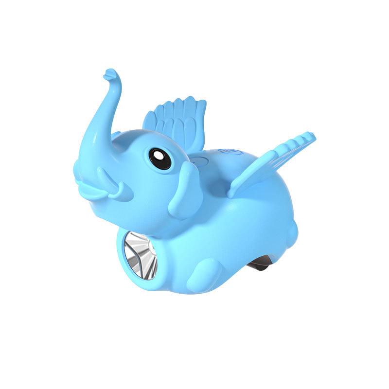 Internet-famous children's creative flying piglet elephant, line-controlled horn light, night riding high-brightness bicycle light, cartoon lighting bicycle Item Picture