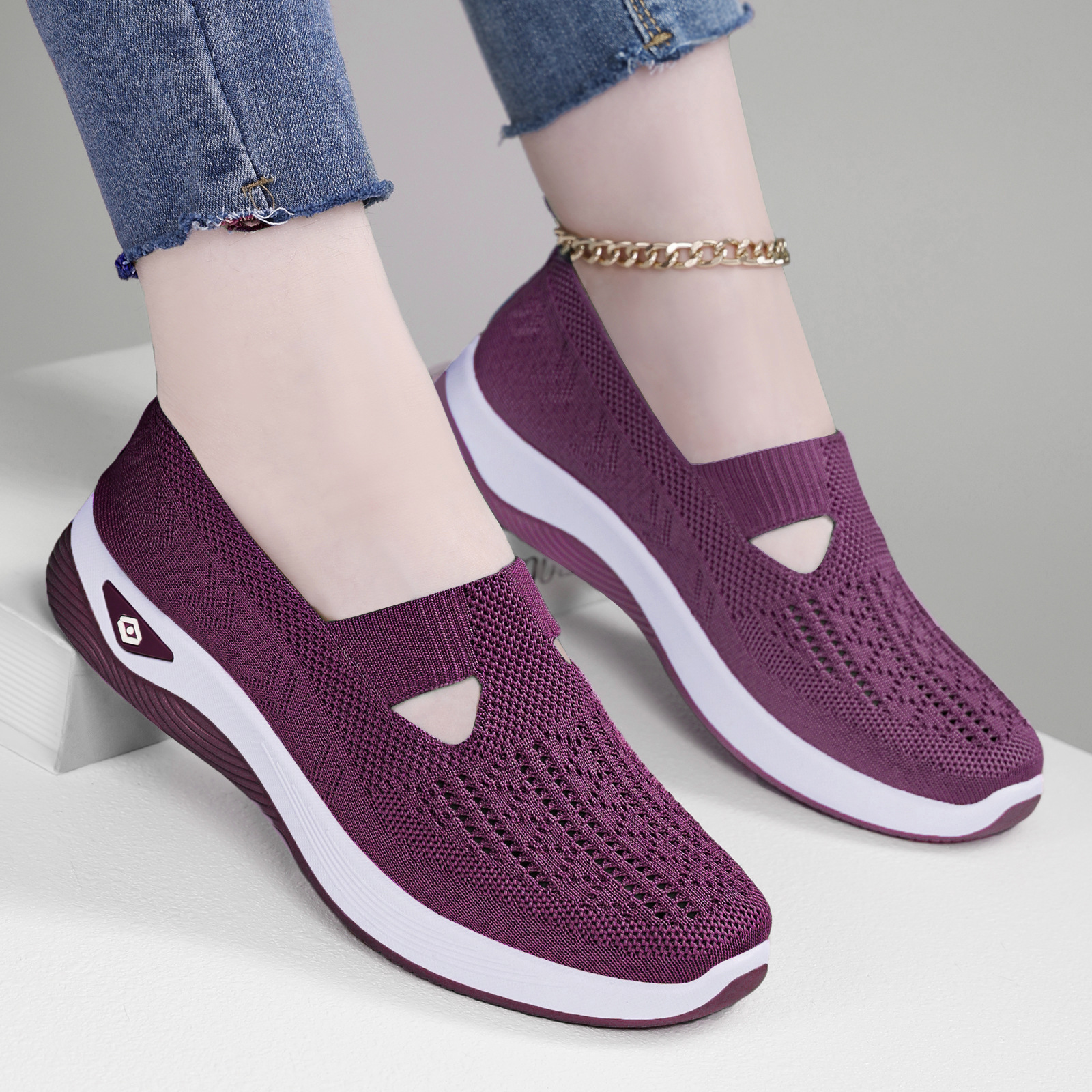 shoes women's shoes new casual shoes women's fashion shoes breathable old beijing cloth shoes cross-border manufacturers send mom shoes undefined