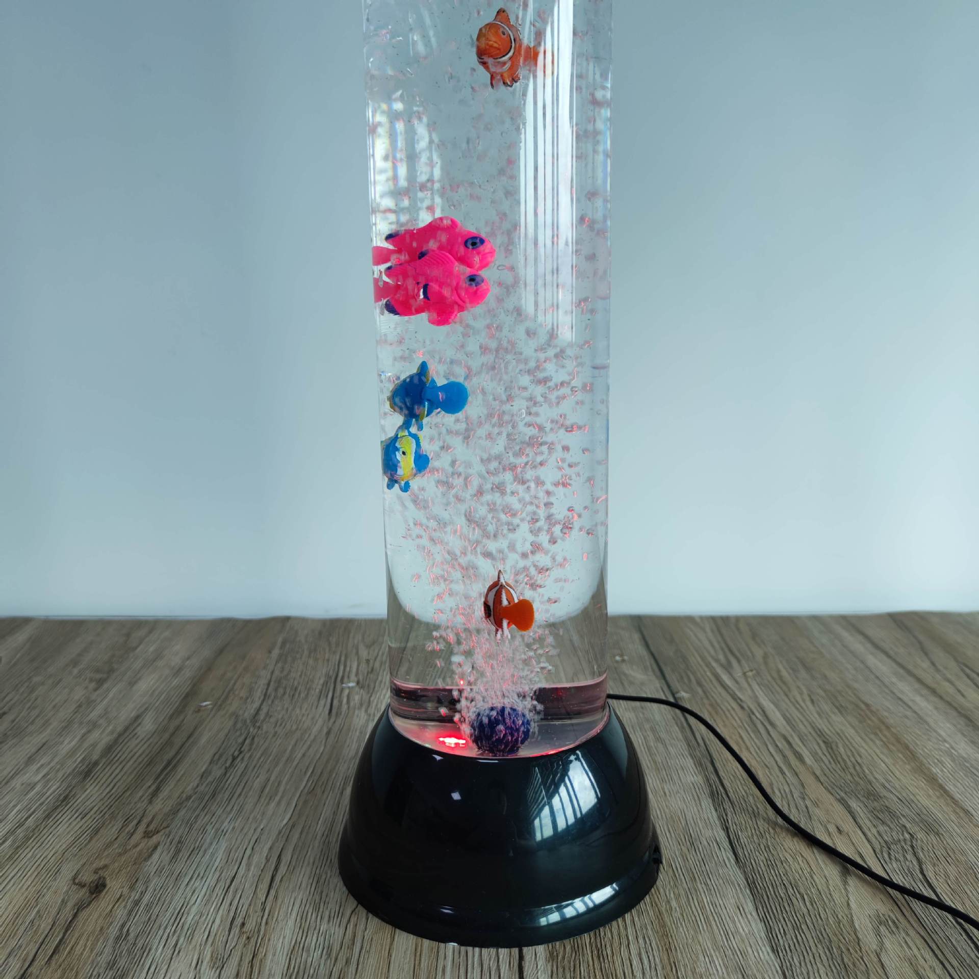 Creative bestsellers: LED bubble tube floor lamp, seven-color RGB color-changing water column lamp, simulated fish lamp, indoor decoration night light pic 3