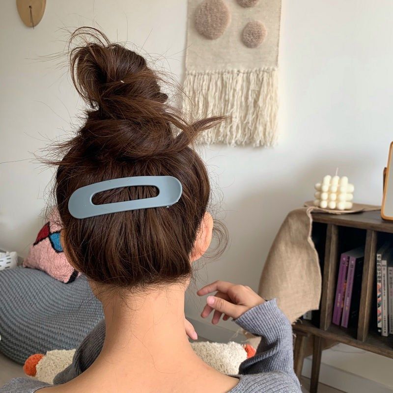 Hairpin bangs, cute duckbill at the back of the head, hairpin breakhair, oversized face wash, simple, Internet celebrity #6 Hairpin bangs, back of the head Specification image