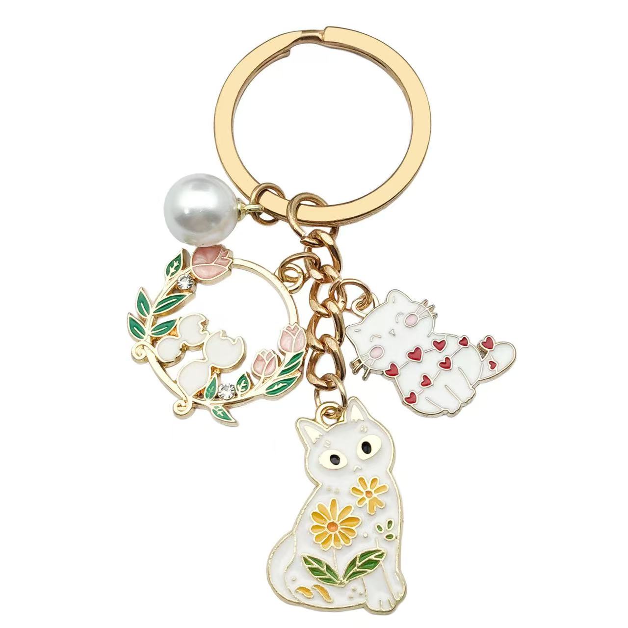 Creative diy accessories for cats and dogs, custom logo diamond keychain pendants, flat keychain jewelry pendants, fashionable, creative and versatile gifts detail image 11