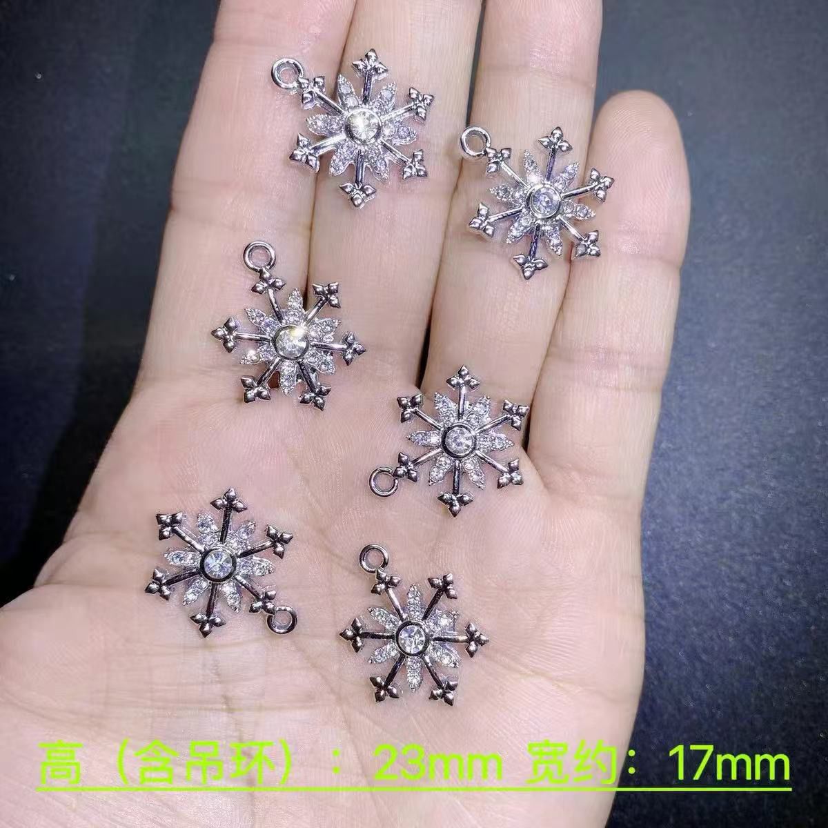 DIY snowflake alloy jewelry accessories, bell decoration materials, jewelry accessories, handcrafted supplies, multiple options to choose from for diy detail image 7