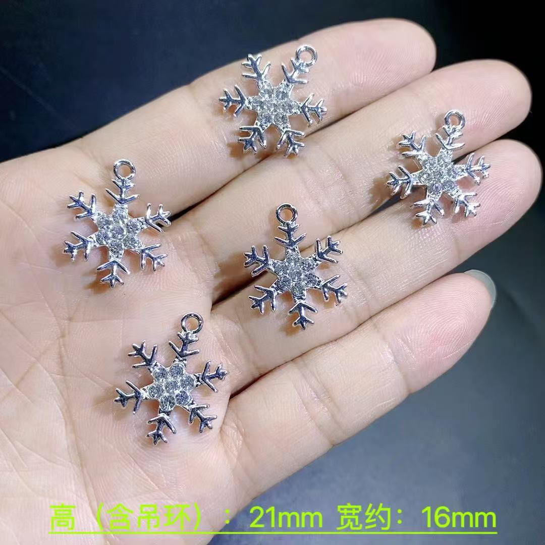 DIY snowflake alloy jewelry accessories, bell decoration materials, jewelry accessories, handcrafted supplies, multiple options to choose from for diy detail image 6