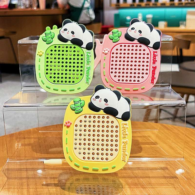 创意熊猫磁吸钢珠画板钥匙扣可爱卡通趣味玩具学生包包挂件小礼品 11111111111111111111411111111