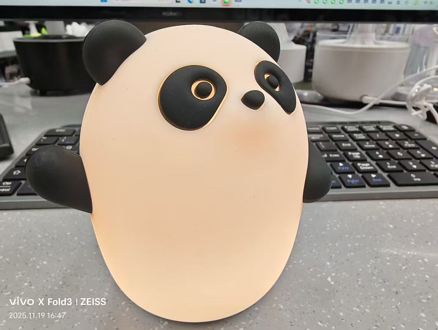 跨境网红爆款USB语音小夜灯黄油的小熊小台灯氛围灯床头灯