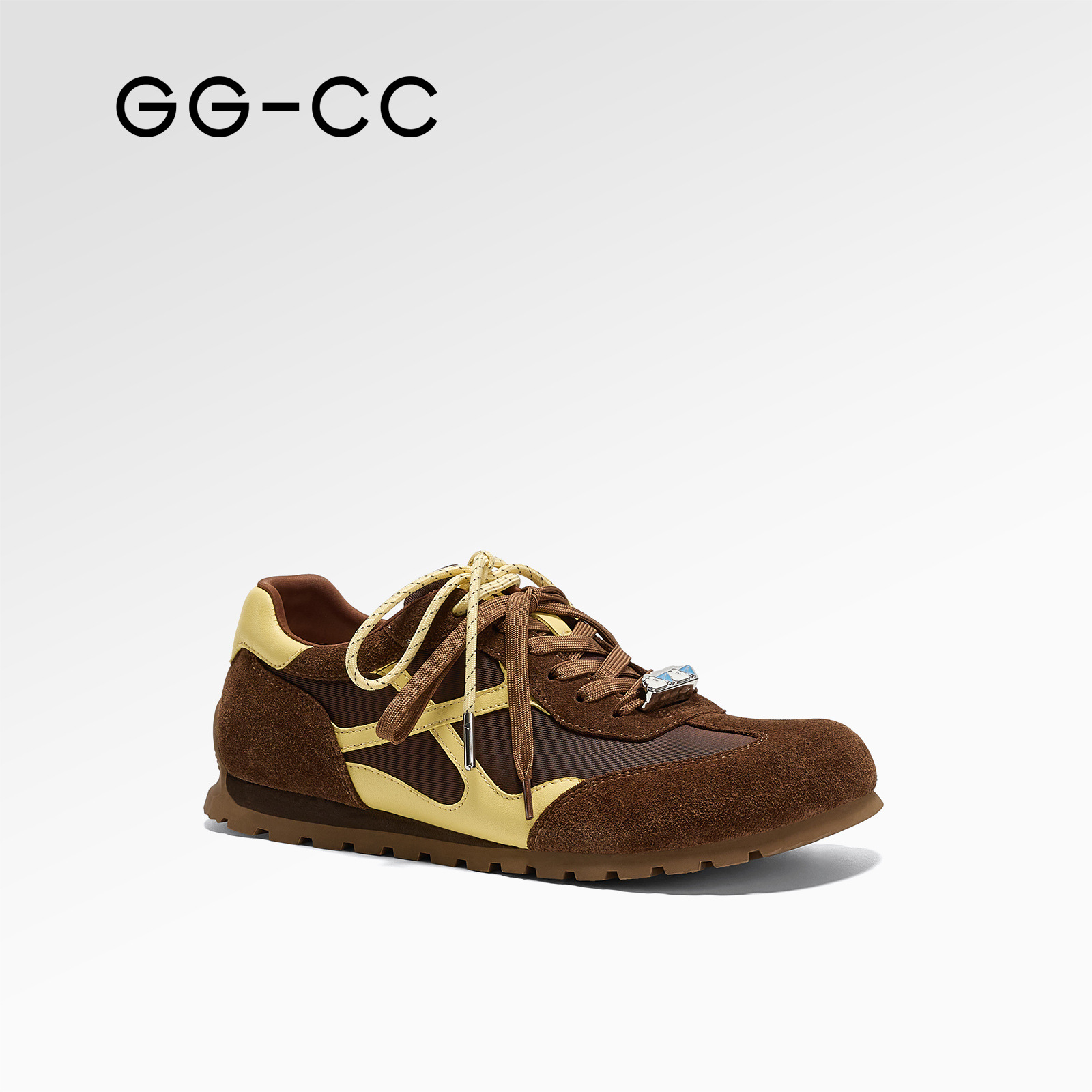 [same style as zhang yiyi] ggcc weird planet retro contrast color german training shoes for women 2025 autumn new casual shoes undefined